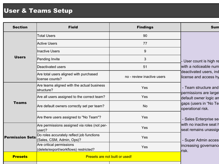 Admin Settings sheet preview